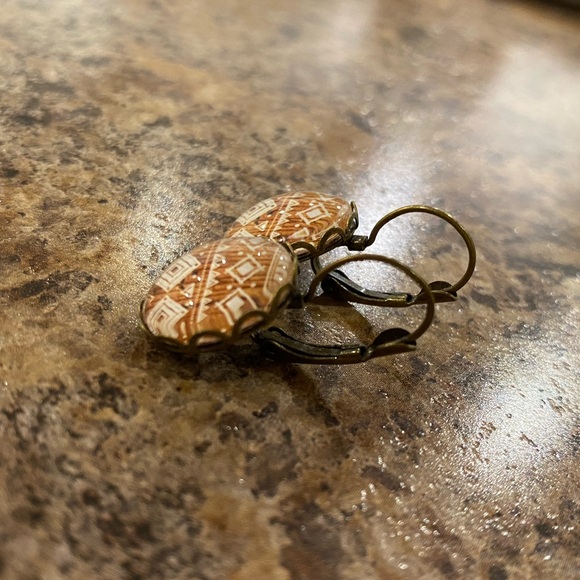 Glass dangle earrings handmade - Picture 2 of 5